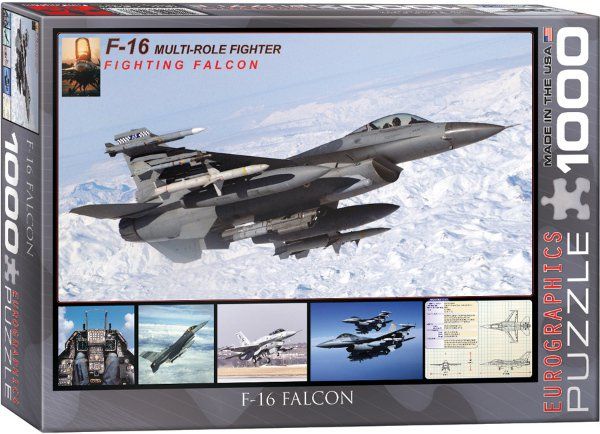 Puzzle EuroGraphics Stíhačka F-16 Falcon  1000 - obrázek 1