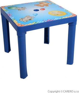 Dětský zahradní nábytek - Plastový stůl modrý, Modrá - obrázek 1