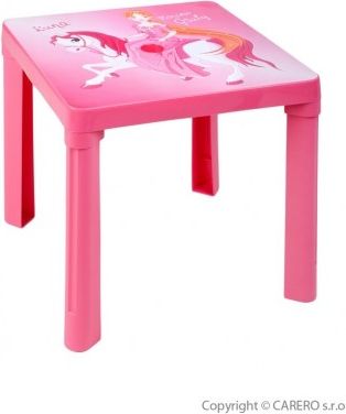 Dětský zahradní nábytek - Plastový stůl růžový, Růžová - obrázek 1