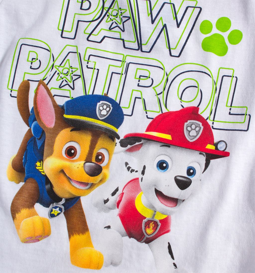 Chlapecké tričko PAW PATROL MARSHALL a CHASE bílé Velikost: 116 - obrázek 2