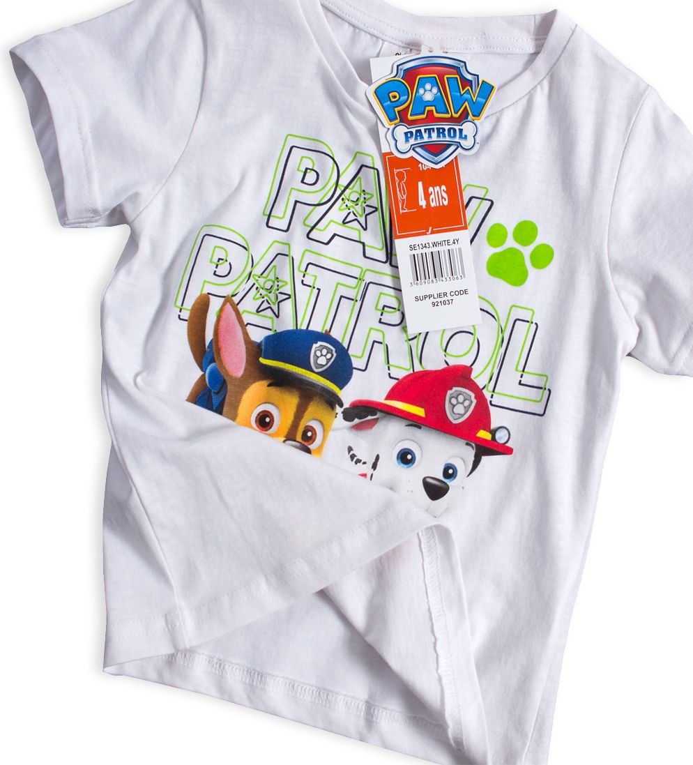 Chlapecké tričko PAW PATROL MARSHALL a CHASE bílé Velikost: 116 - obrázek 3