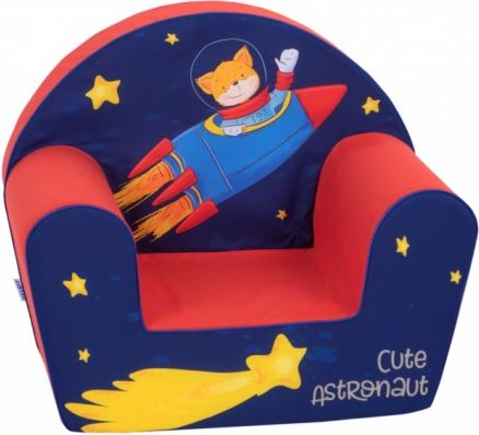Delsit Dětské křesílko, pohovka - Astronaut, modrá, červená - obrázek 1