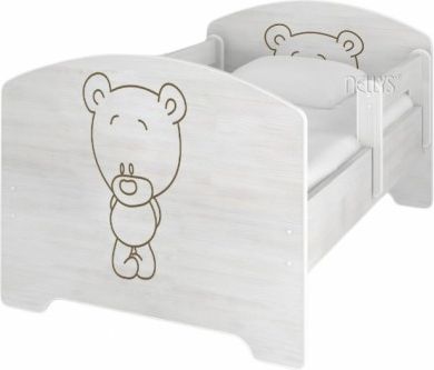 NELLYS Dětská postel BABY BEAR v barvě norské borovice + matrace zdarma, Rozměry 140x70 - obrázek 1