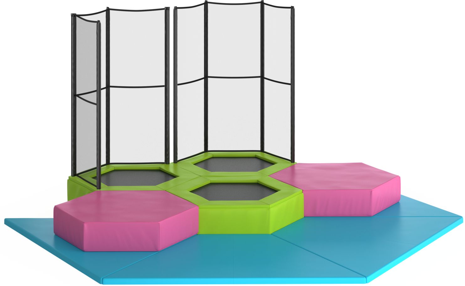 Trampolínová sestava HEXIA Indoor 3 - obrázek 2