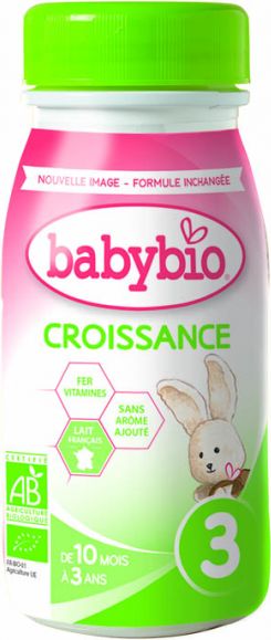 BabyBio Kojenecké mléko Croissance 3 tekuté 25cl - NOVINKA 2020 - obrázek 1
