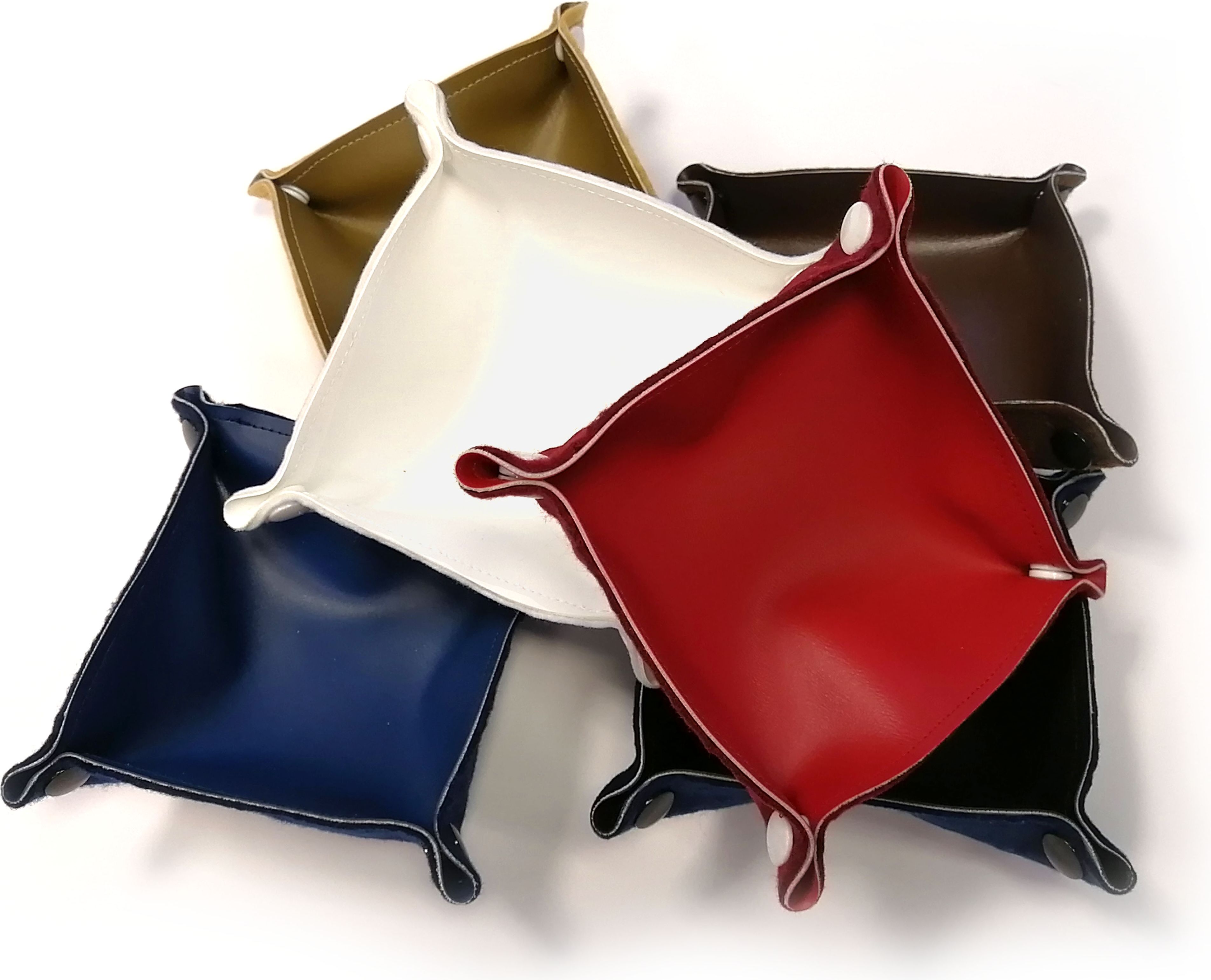 TLAMA games Rozkládací koženková miska cca 10 x 10 cm (6 barev) Barva: černá - obrázek 1