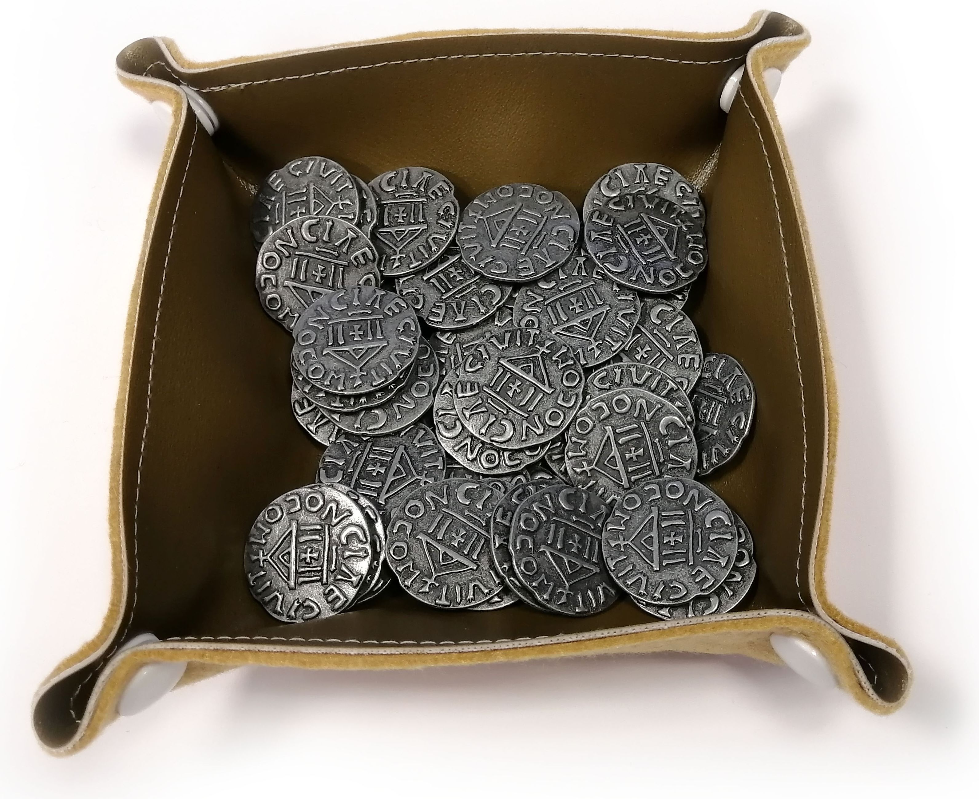 TLAMA games Rozkládací koženková miska cca 10 x 10 cm (6 barev) Barva: černá - obrázek 2