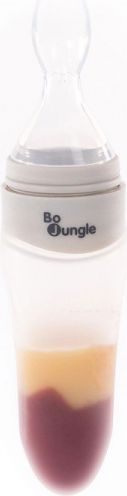 Bo Jungle silikonová lžička s dávkovačem a krytem Grey - obrázek 1