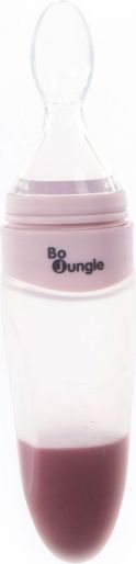 Bo Jungle silikonová lžička s dávkovačem a krytem Pink - obrázek 1