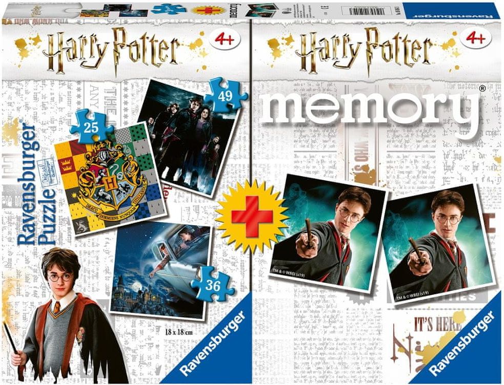Ravensburger Puzzle 050543 Harry Potter + pexeso - obrázek 1