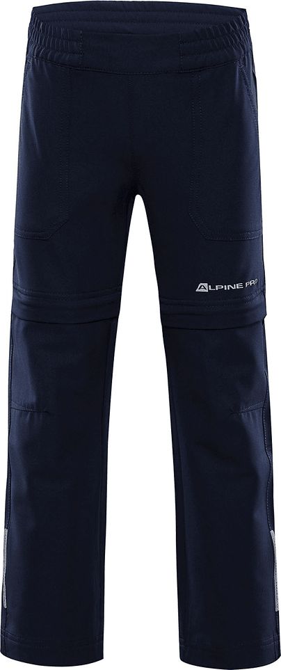 ALPINE PRO dětské softshellové kalhoty Pantaleo 4 116 - 122 tmavě modrá - obrázek 1