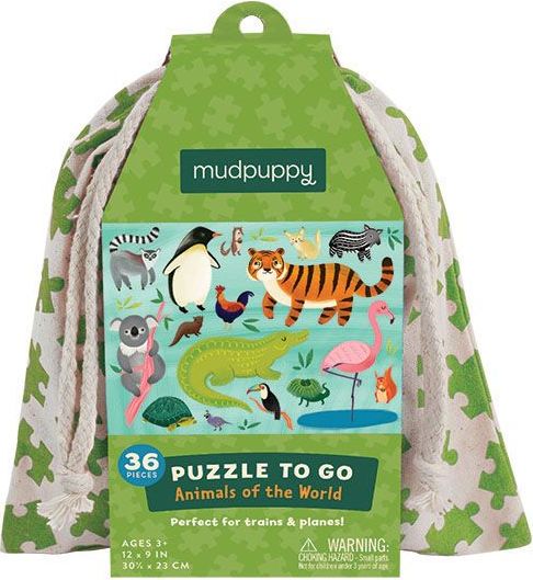 Mudpuppy Puzzle na cesty - Zvířata světa / Puzzle To Go - Animals Of the World (36 dílků) - obrázek 1