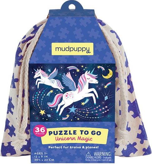 Mudpuppy Puzzle na cesty - Kouzlo jednoročce / Puzzle To Go - Unicorn Magic (36 dílků) - obrázek 1