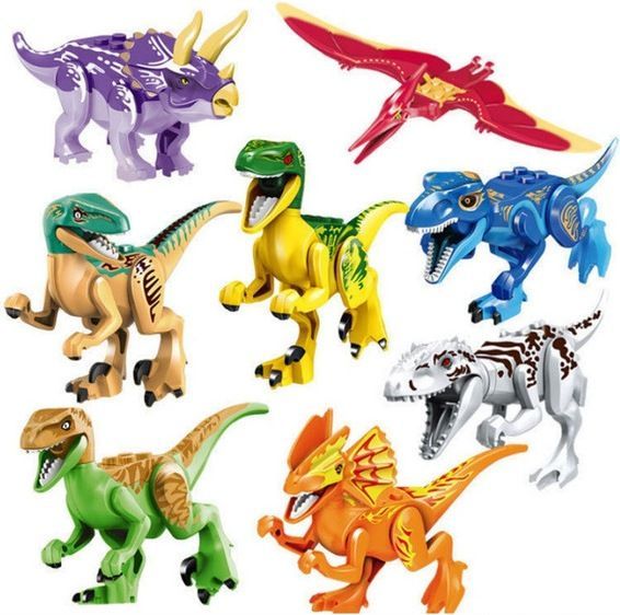 KOPF Figurky Jurský park dinosauři sada 8ks 8cm barevní - obrázek 1