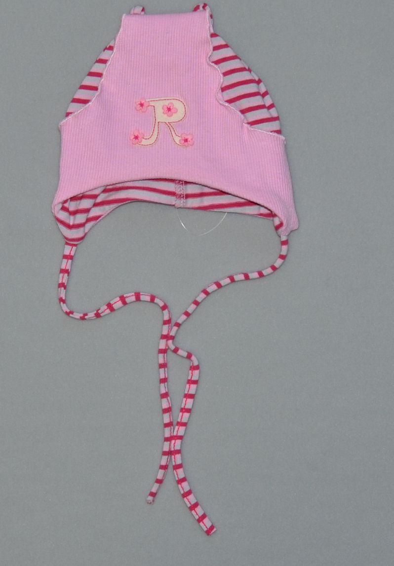 Dětská čepička, Raster, růžový proužek R velikost 38-40, Výprodej - obrázek 1