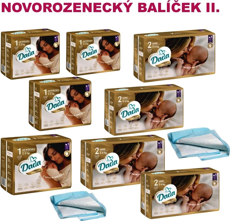 Plenky DADA Extra Care VII. novorozenecký balíček II. 9 ks - obrázek 1