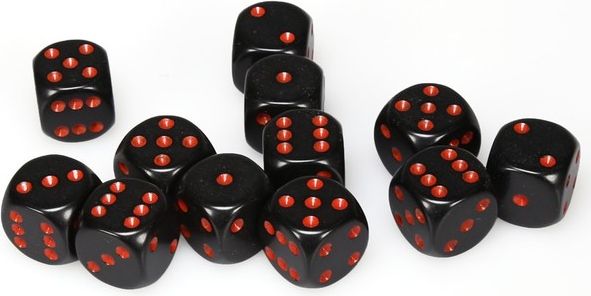 Chessex Hrací kostka šestistěnná matná 16mm Barva: tmavě modrá / zlatá - obrázek 3