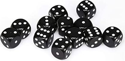 Chessex Hrací kostka šestistěnná matná 16mm Barva: tmavě modrá / zlatá - obrázek 5