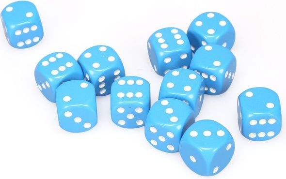 Chessex Hrací kostka šestistěnná matná 16mm Barva: tmavě modrá / zlatá - obrázek 7