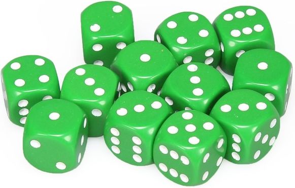 Chessex Hrací kostka šestistěnná matná 16mm Barva: tmavě modrá / zlatá - obrázek 9