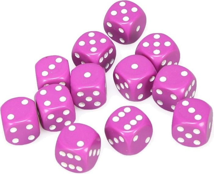 Chessex Hrací kostka šestistěnná matná 16mm Barva: tmavě modrá / zlatá - obrázek 11