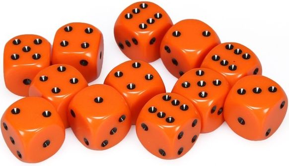 Chessex Hrací kostka šestistěnná matná 16mm Barva: tmavě modrá / zlatá - obrázek 12