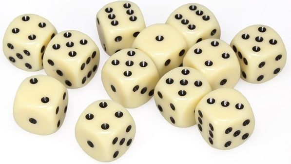 Chessex Hrací kostka šestistěnná matná 16mm Barva: tmavě modrá / zlatá - obrázek 19