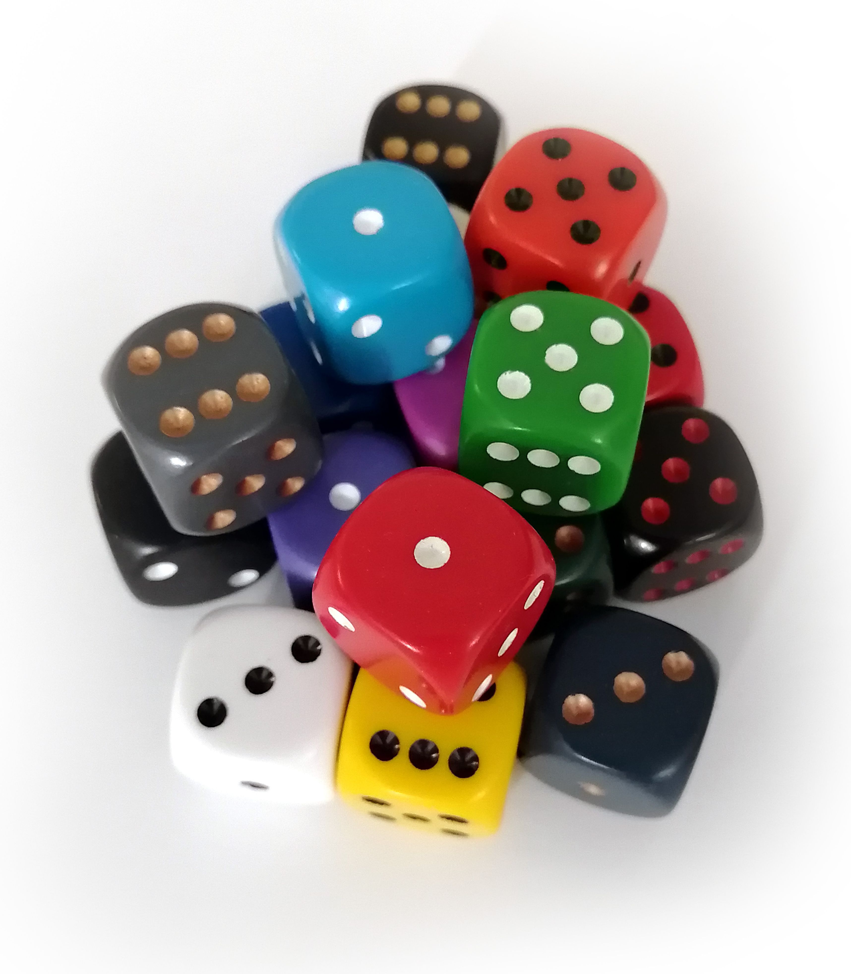 Chessex Hrací kostka šestistěnná matná 16mm Barva: šedá / černá - obrázek 2