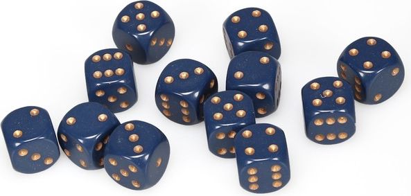 Chessex Hrací kostka šestistěnná matná 16mm Barva: světle modrá / bílá - obrázek 7