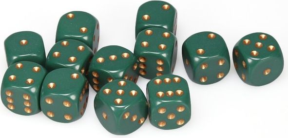 Chessex Hrací kostka šestistěnná matná 16mm Barva: žlutá / černá - obrázek 9