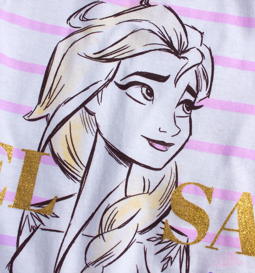 Dívčí tričko DISNEY FROZEN ELSA,MOTÝLI bílé Velikost: 110 - obrázek 2