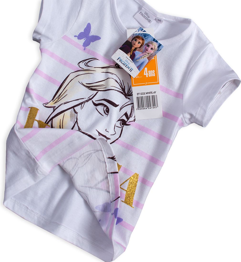 Dívčí tričko DISNEY FROZEN ELSA,MOTÝLI bílé Velikost: 110 - obrázek 4