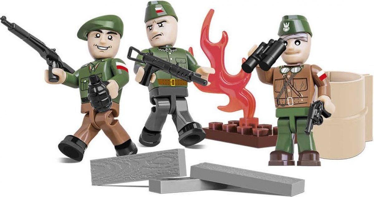 Cobi Malá armáda 2035 Tři figurky s doplňky Varšavské povstání - obrázek 1