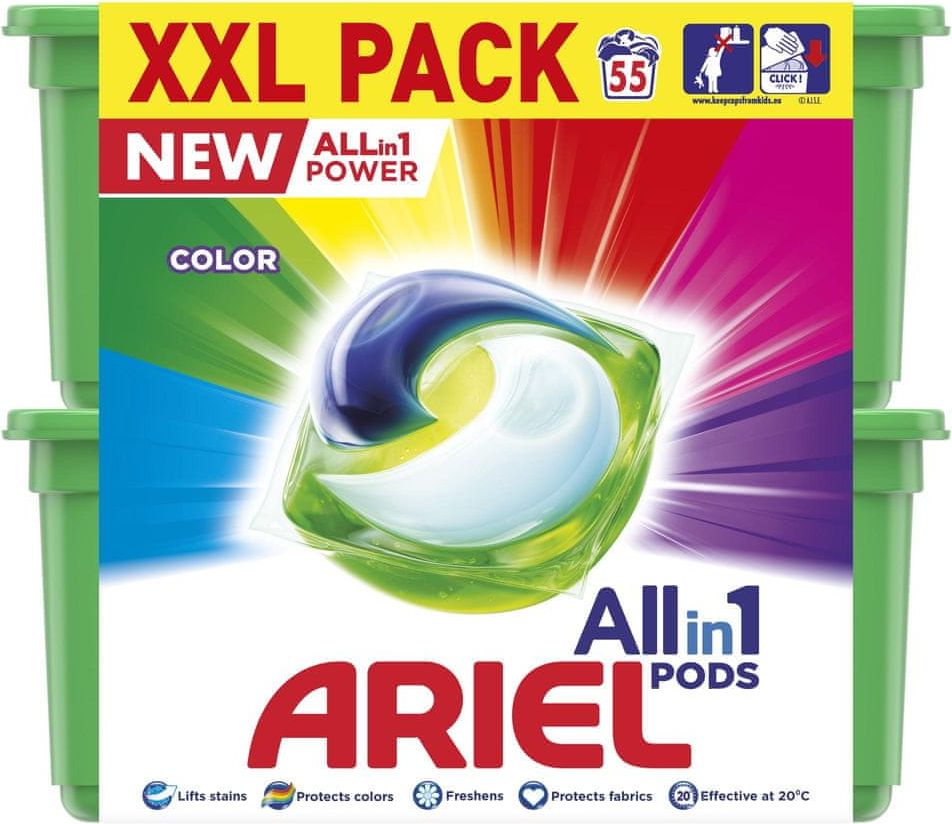 Ariel All-in-1 Color Kapsle na praní 55 ks - obrázek 1