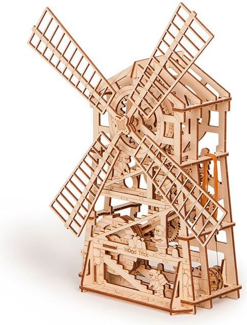 Wood Trick "Větrný mlýn" - 3D dřevěné mechanické puzzle - obrázek 1