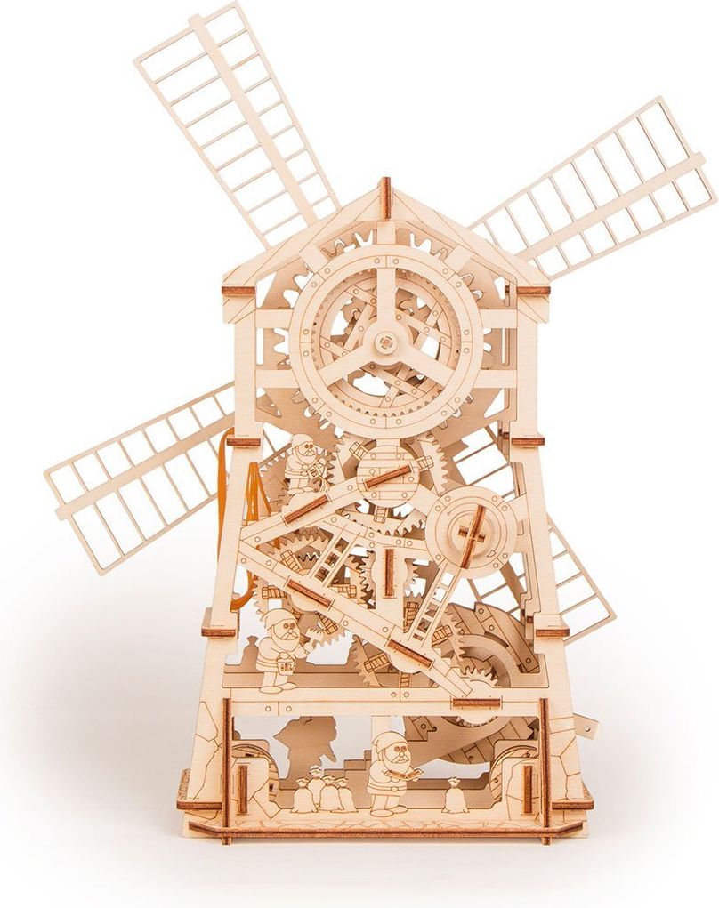 Wood Trick "Větrný mlýn" - 3D dřevěné mechanické puzzle - obrázek 3