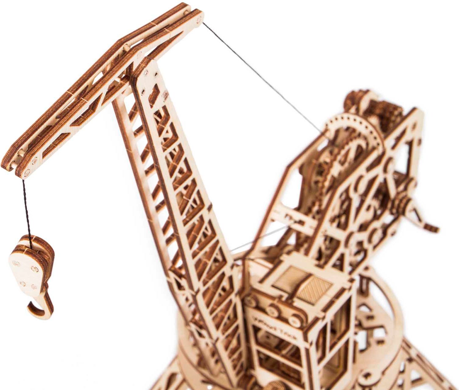 Wood Trick "Jeřáb s kontejnerem" - 3D dřevěné mechanické puzzle - obrázek 4