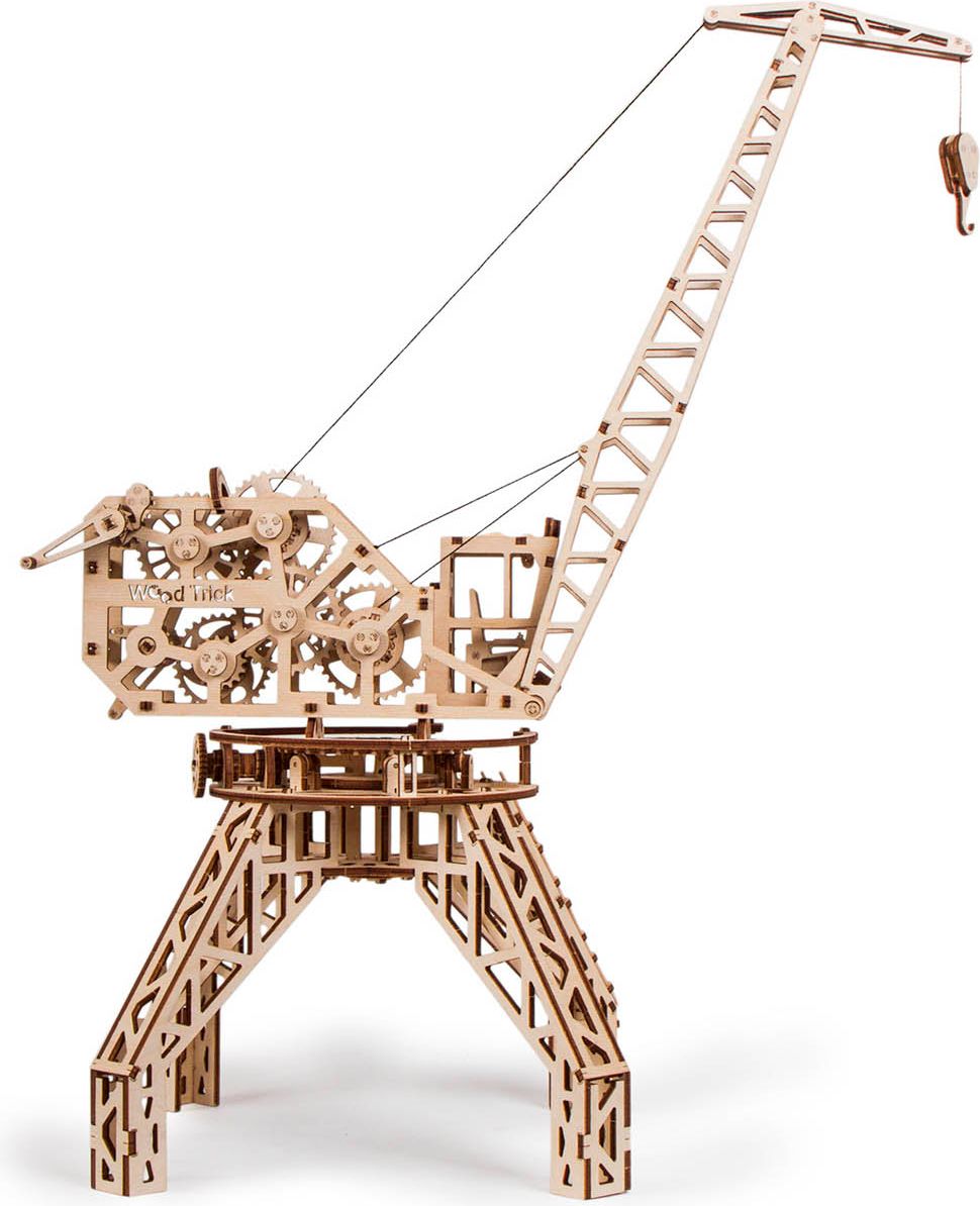 Wood Trick "Jeřáb s kontejnerem" - 3D dřevěné mechanické puzzle - obrázek 7