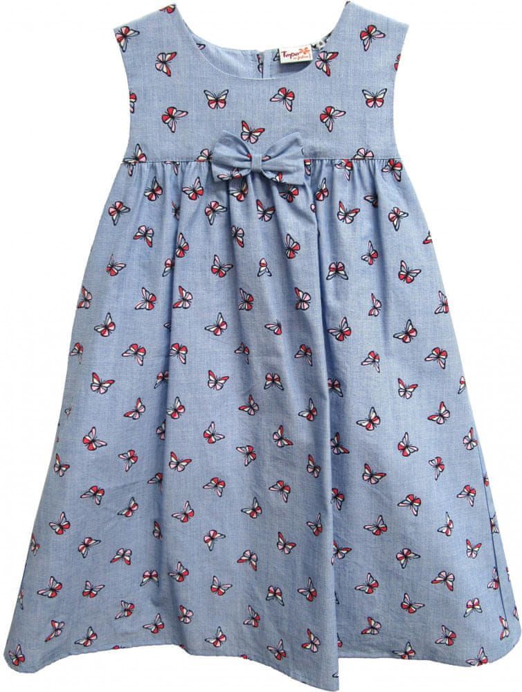 Topo dívčí šaty 104, modrá - obrázek 1