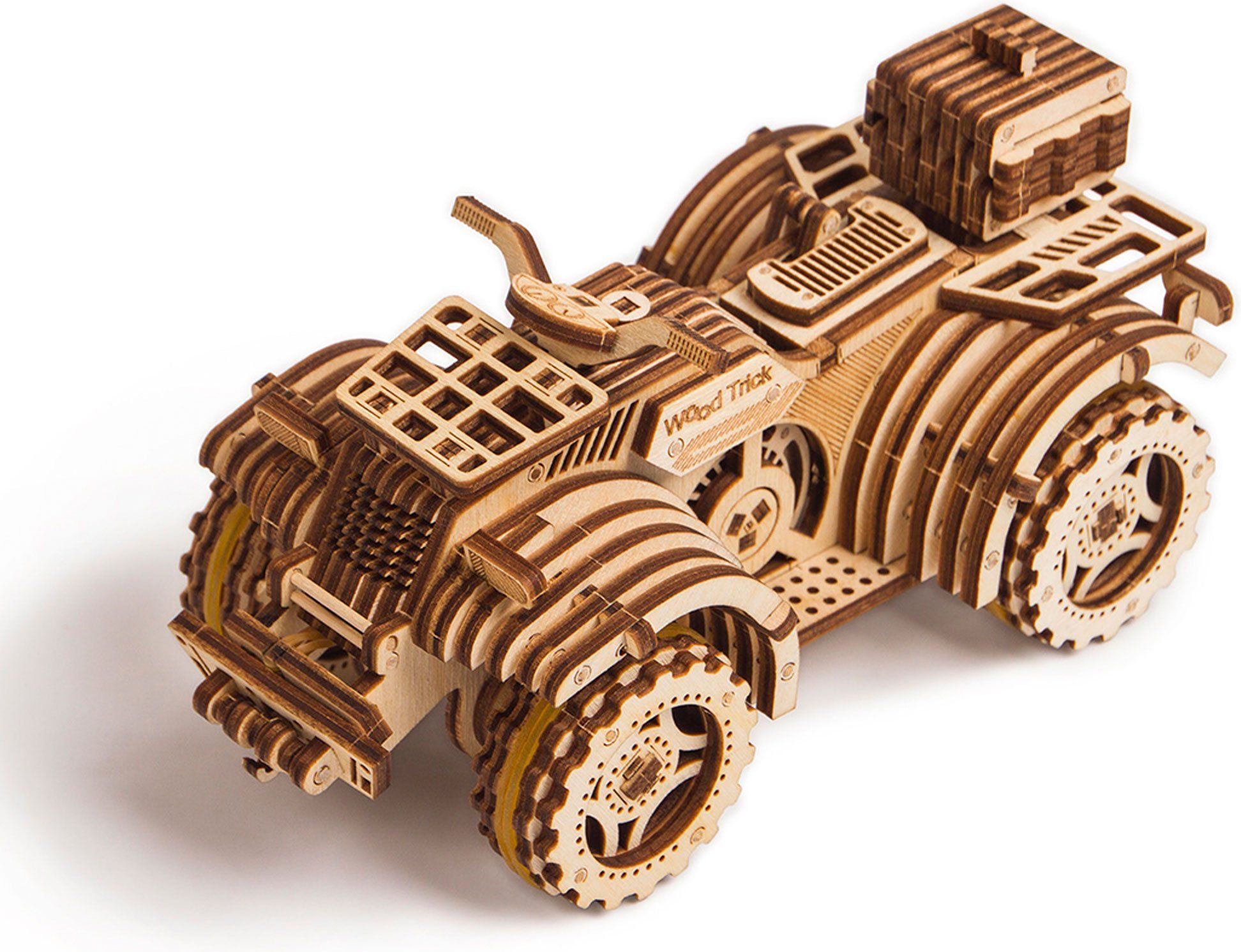 Wood Trick  "Čtyřkolka" - 3D dřevěné mechanické puzzle - obrázek 2