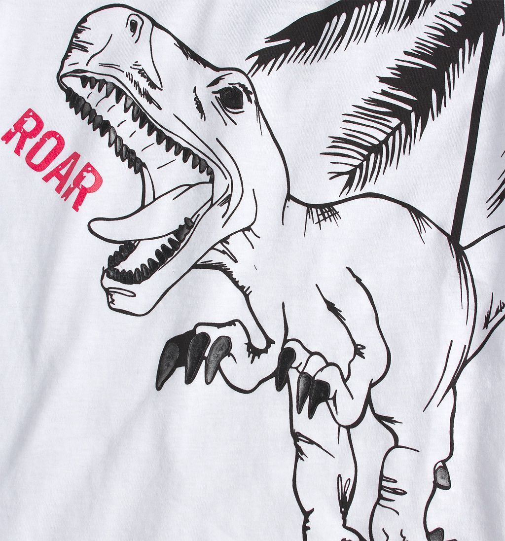GLO STORY Chlapecké tričko GLO-STORY TYRANOSAURUS bílé Velikost: 110 - obrázek 2