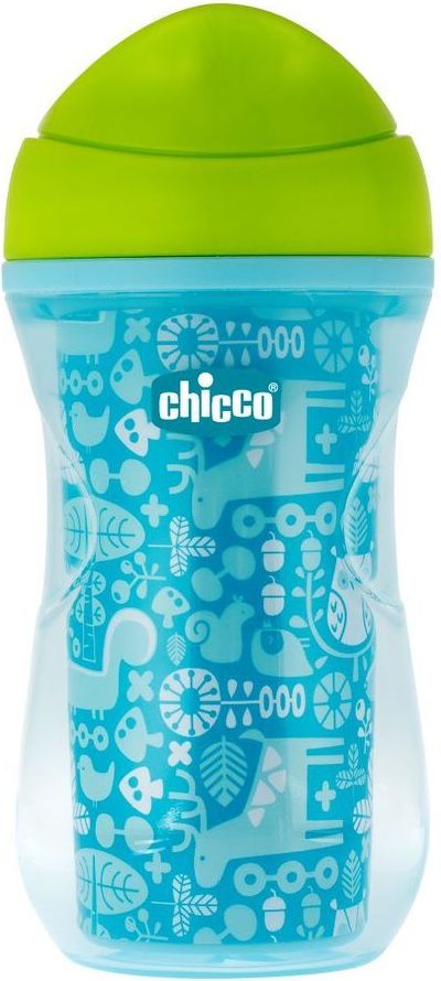 Chicco Hrneček Aktivní termo s hubičkou 266 ml, modrý potisk 12m+ - obrázek 1
