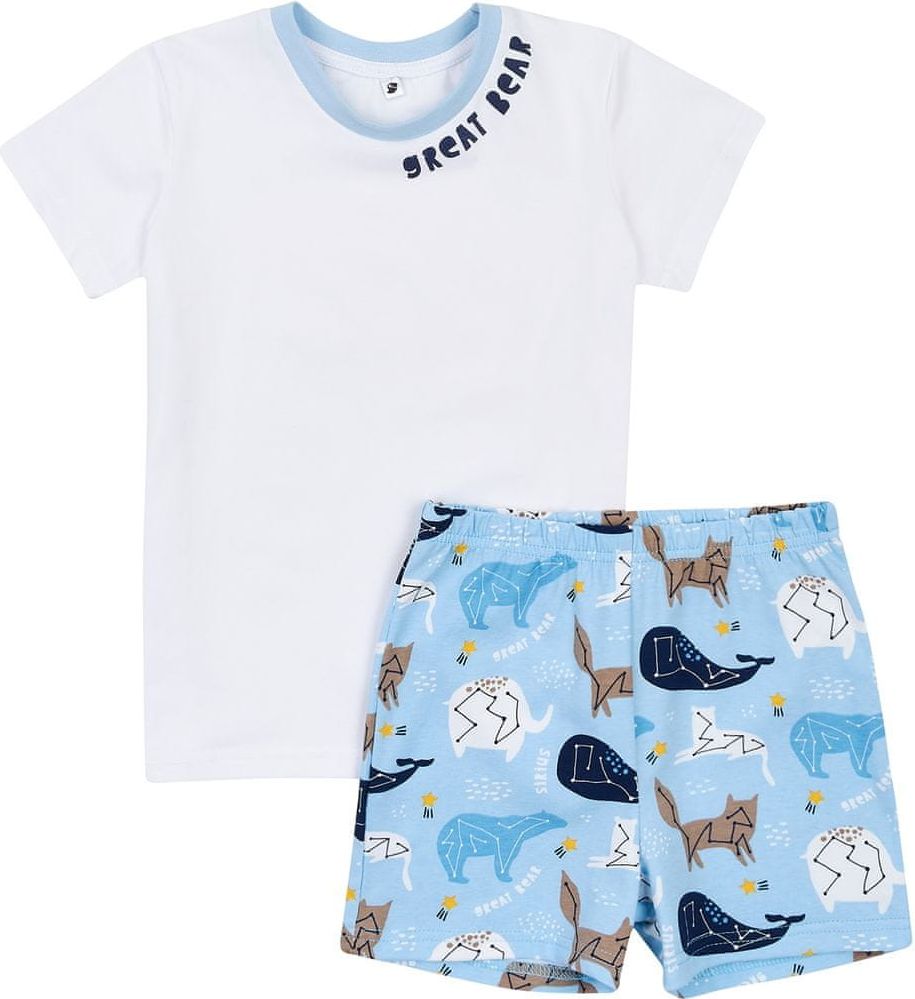 Garnamama chlapecké pyžamo STAR 98, bílá/modrá - obrázek 1
