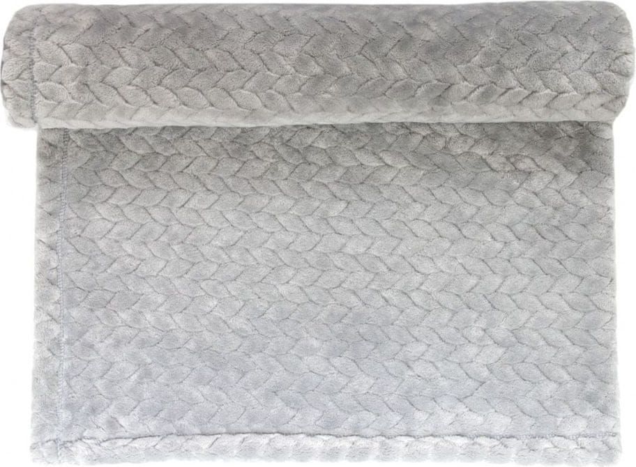 Emitex deka plyš Velvet šedá vzorovaná - obrázek 1