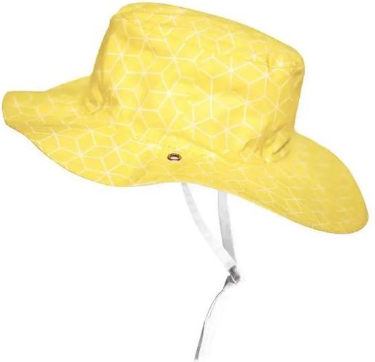 Ki-ET-LA Dětský oboustranný klobouk s UV ochranou 47-49 cm žlutá - obrázek 1