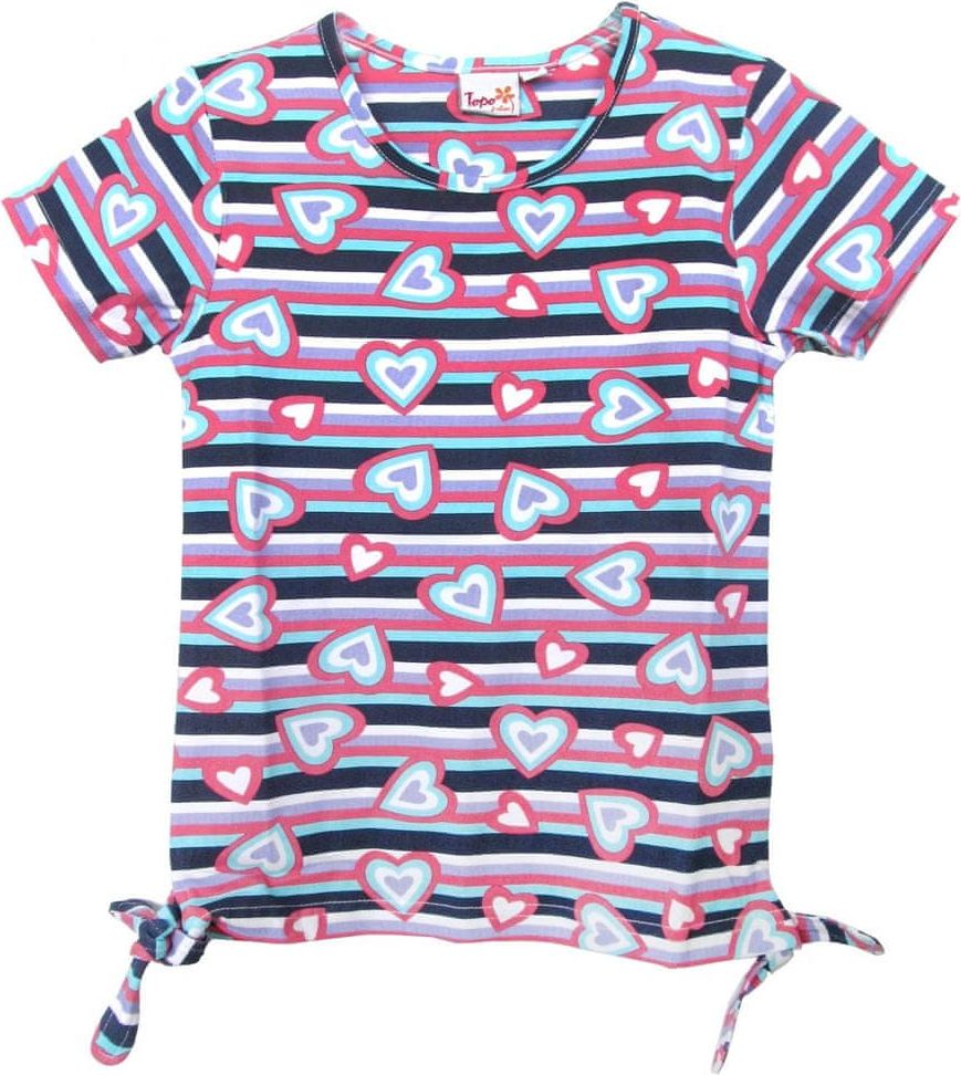 Topo dívčí tričko 98 růžová/modrá - obrázek 1