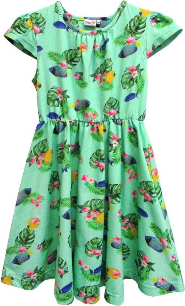 Topo dívčí šaty 98 zelená - obrázek 1