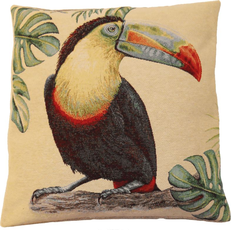 RTex Voňavý dekorační polštář s vytkaným vzorem tukan - obrázek 1