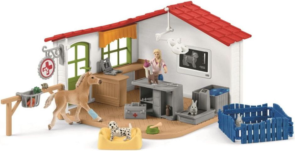 Schleich Veterinární ordinace pro domácí zvířata 42502 - obrázek 1