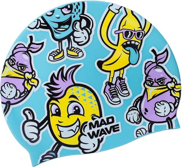 Mad Wave Plavecká čepice silikonová FUN juniorská - modrá - obrázek 1